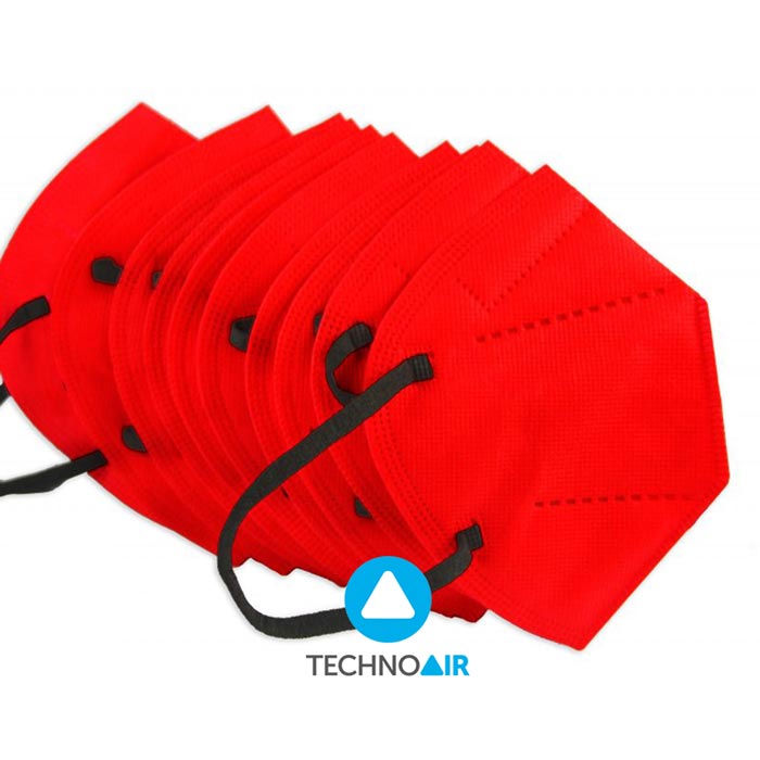 Mascarillas TechnoAir reutilizables color rojo cantidad options Grupo Zona
